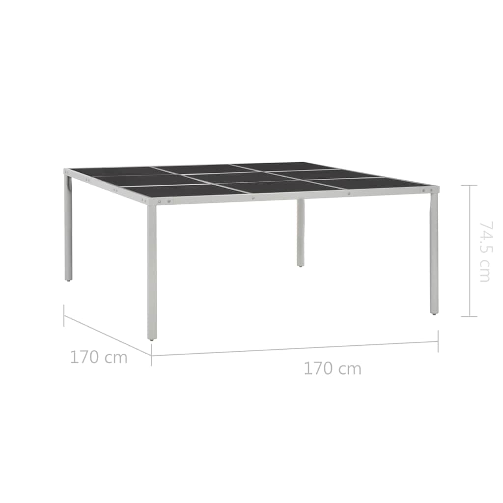 13 Piece Outdoor Dining Set Black