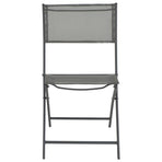 Folding Chairs 2 pcs Steel and Textilene