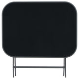 Folding Garden Table Grey 100x75x72 cm Glass and Steel