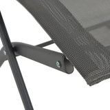 5 Piece Folding Outdoor Dining Set Steel and Textilene Grey - Extra Image