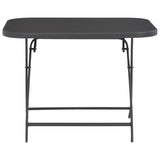 5 Piece Folding Outdoor Dining Set Steel and Textilene Grey - Extra Image
