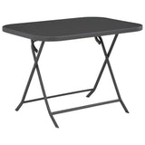7 Piece Folding Outdoor Dining Set Steel and Textilene Grey - Extra Image