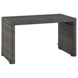3 Piece Outdoor Dining Set with Cushions Poly Rattan Grey - Close-Up Angle
