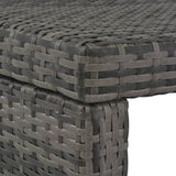 3 Piece Outdoor Dining Set with Cushions Poly Rattan Grey - Extra Image