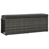 3 Piece Outdoor Dining Set with Cushions Poly Rattan Grey - Extra Image