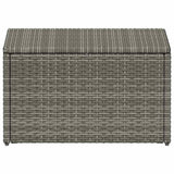 4 Piece Garden Lounge Set with Cushions Poly Rattan Grey - Top-Down View