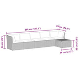 4 Piece Garden Lounge Set with Cushions Poly Rattan Grey - Close-Up Angle