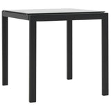 Sun Loungers 2 pcs with Table Poly Rattan and Textilene Black - Side View