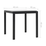 Sun Loungers 2 pcs with Table Poly Rattan and Textilene Black - Extra Image