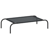 Elevated Dog Bed Black S Textilene - Front View