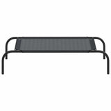 Elevated Dog Bed Black S Textilene - Top-Down View