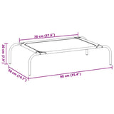 Elevated Dog Bed Black S Textilene - Low Angle