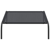 Elevated Dog Bed Black L Textilene - 45-Degree Angle