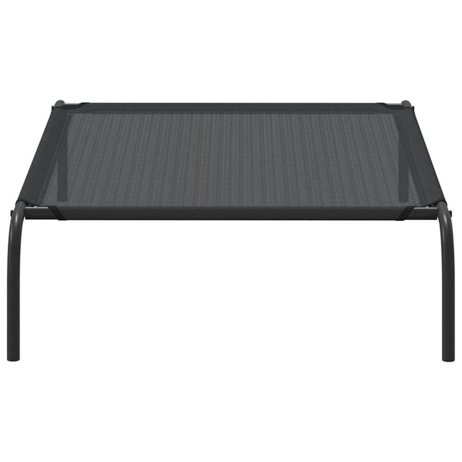Elevated Dog Bed Black L Textilene