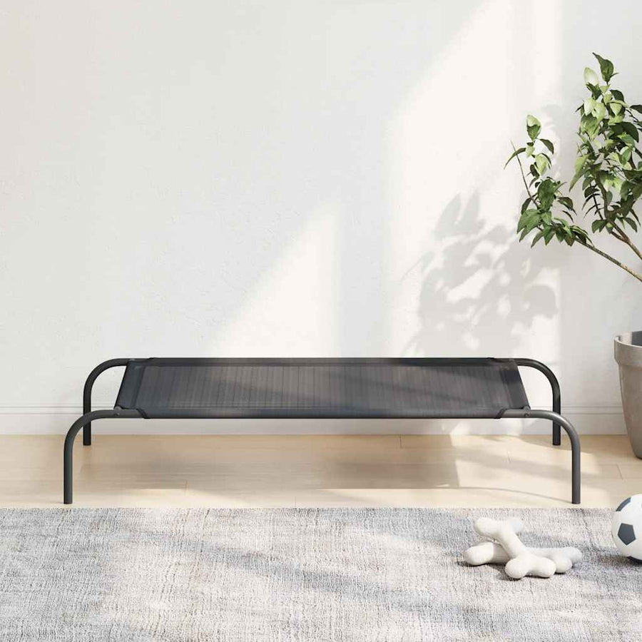 Elevated Dog Bed Black L Textilene