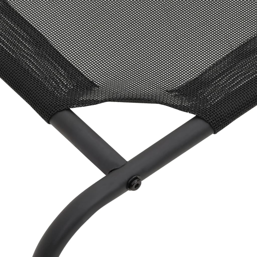 Elevated Dog Bed Black XL Textilene