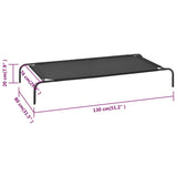 Elevated Dog Bed Black XL Textilene