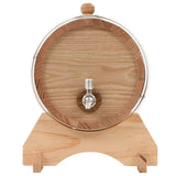 Wine Barrel with Tap Solid Oak Wood 6 L - Top-Down View