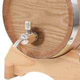Wine Barrel with Tap Solid Oak Wood 6 L - 45-Degree Angle