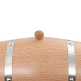 Wine Barrel with Tap Solid Oak Wood 6 L - Rear View