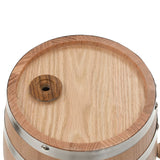 Wine Barrel with Tap Solid Oak Wood 6 L - Close-Up Angle