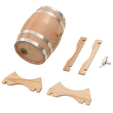 Wine Barrel with Tap Solid Oak Wood 6 L - Low Angle