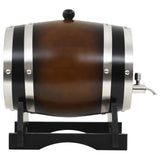 Wine Barrel with Tap Solid Pinewood 12 L