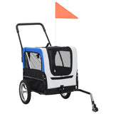 2-in-1 Pet Bike Trailer & Jogging Stroller Grey and Blue - Extra Image