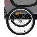 Pet Bike Trailer Red and Black - Top-Down View