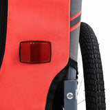 Pet Bike Trailer Red and Black - 45-Degree Angle
