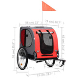 Pet Bike Trailer Red and Black - Close-Up Angle