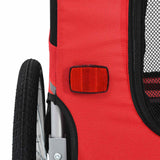 Pet Bike Trailer Red and Black - 45-Degree Angle