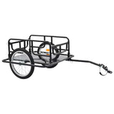 Bike Trailer 130x73x48.5 cm Steel Black - Front View