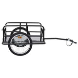 Bike Trailer 130x73x48.5 cm Steel Black - Top-Down View