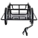 Bike Trailer 130x73x48.5 cm Steel Black - 45-Degree Angle