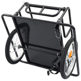 Bike Trailer 130x73x48.5 cm Steel Black - Close-Up Angle