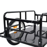 Bike Trailer 130x73x48.5 cm Steel Black - Low Angle