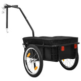 Bike Trailer/Hand Wagon 155x60x83 cm Steel Black - Side View