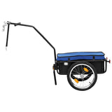 Bike Trailer/Hand Wagon 155x60x83 cm Steel Blue - Side View