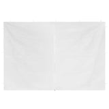 Party Tent Doors 2 pcs with Zipper White - Front View