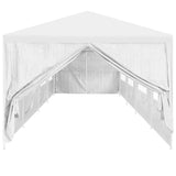 Party Tent Doors 2 pcs with Zipper White - 45-Degree Angle