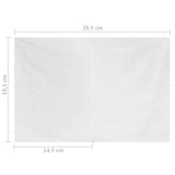 Party Tent Doors 2 pcs with Zipper White