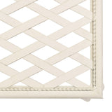 Garden Chaise Lounge 128 cm Metal Antique White - 45-Degree Angle
