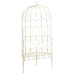Garden Bench 95 cm Iron Antique White