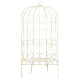 Garden Bench 95 cm Iron Antique White