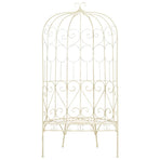 Garden Bench 95 cm Iron Antique White