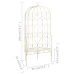 Garden Bench 95 cm Iron Antique White