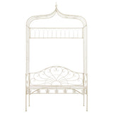 Garden Bench 122 cm Iron Antique White