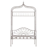 Garden Bench 122 cm Iron Antique Brown - Front View