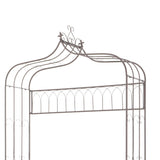 Garden Bench 122 cm Iron Antique Brown - Top-Down View